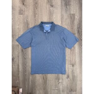 Cutter Buck Polo Shirt Blue XL 64% COTTON Short Sleeve Men's CASUAL